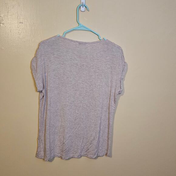 Rose + Olive Size Medium M Light Heathered Purple Pink Metal Embellished Soft - Picture 5 of 9